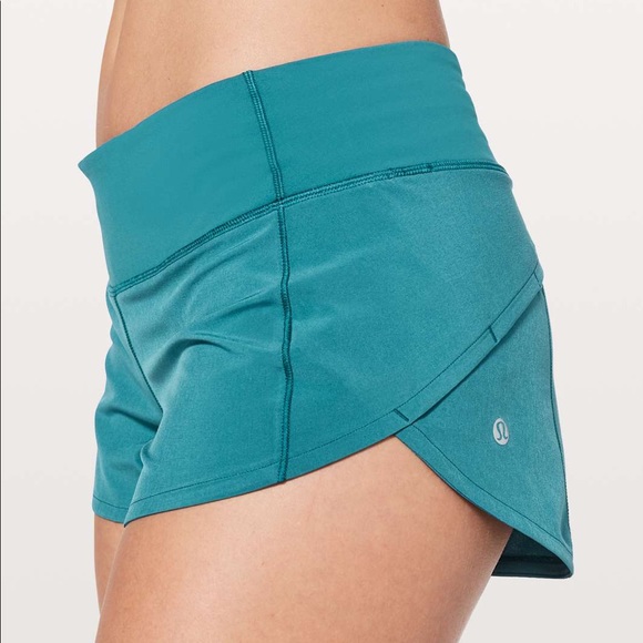 lululemon athletica Pants - Lululemon teal speed up shorts 2.5”